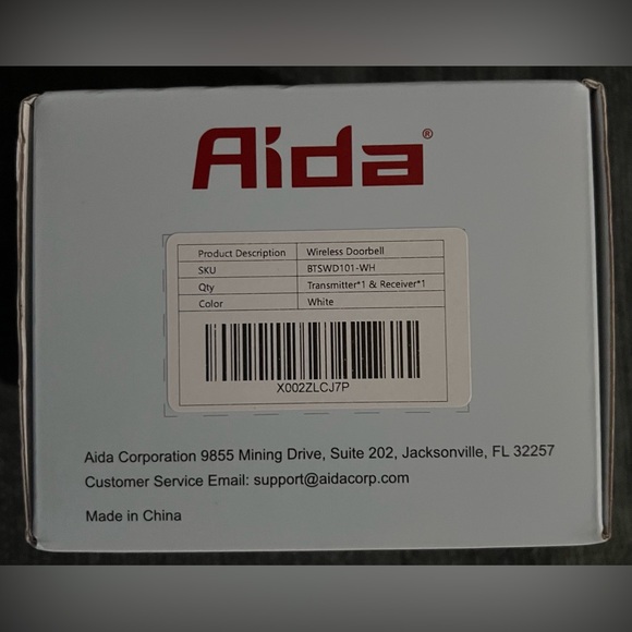 AIDA Lighted Wireless Waterproof Doorbell 1,000ft Range, 58 Doorbell Chimes -NWT - Picture 9 of 9